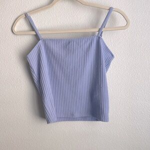 periwinkle cropped tank top from Hollister